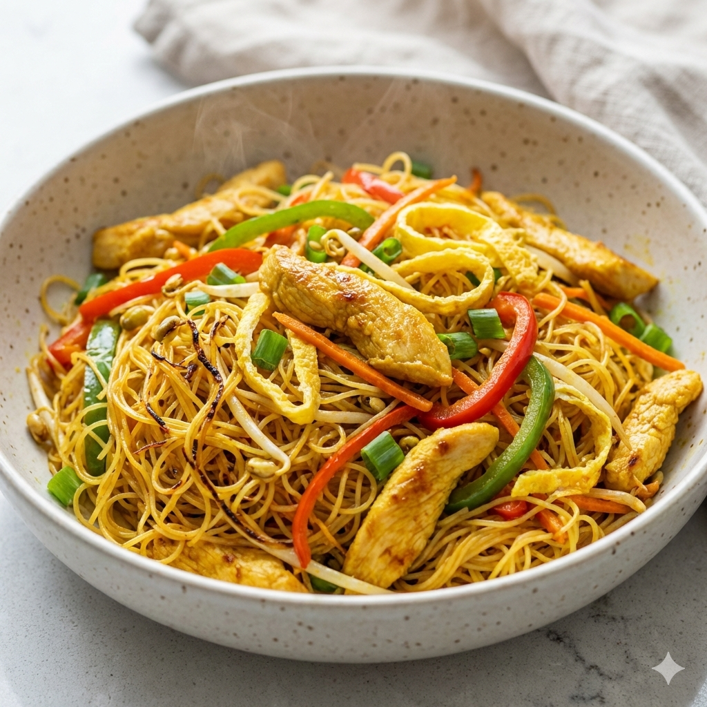 Singapore Chicken Stir Fry 